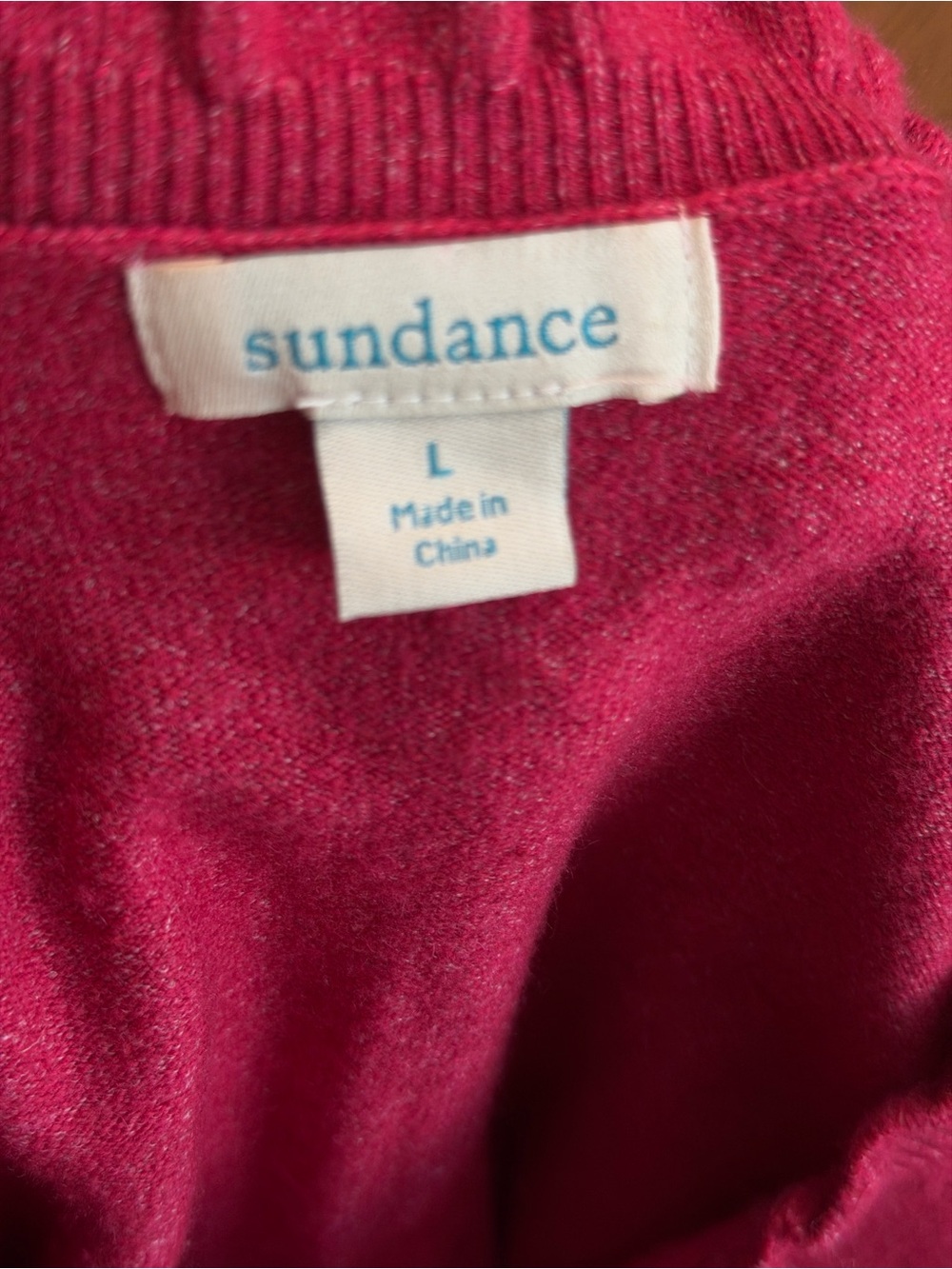 Sundance Raspberry Button-Front Henley Sweater - Picture 6 of 7